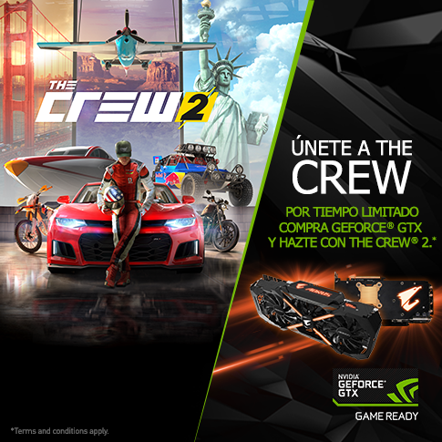 Únete a The Crew, compra GeForce® GTX y hazte con The Crew® 2*