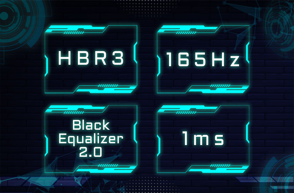 FI27Q-P está dotado de HBR 3, 165MHz, BLACK EQUALIZER 2.0, y 1ms.