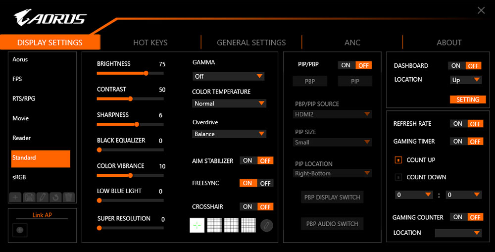 OSD Sidekick también se puede enlazar con RGB Fusion