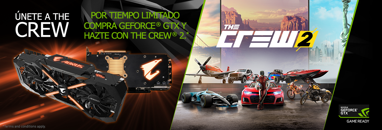 Compre uma GeForce® GTX participante e ganhe The Crew® 2.